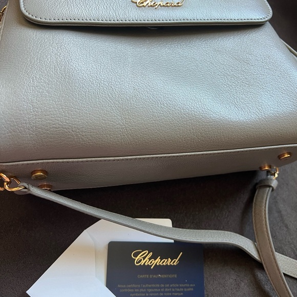 Chopard Shoulder Bag Lucca Chain Shoulder Leather Gray - Picture 10 of 12